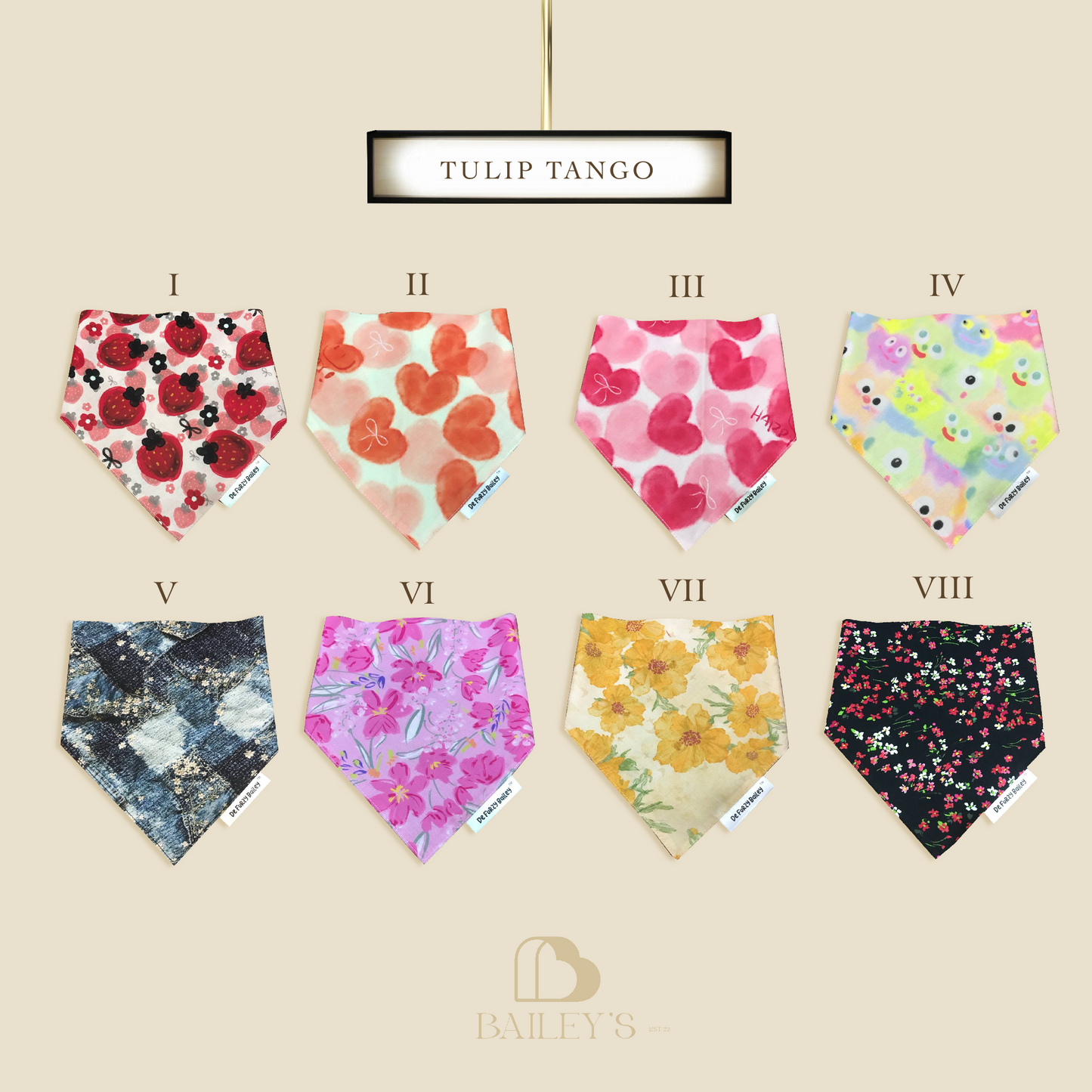 PET BIBS FOR MEDIUM/LARGE BREEDS (TULIP TANGO)