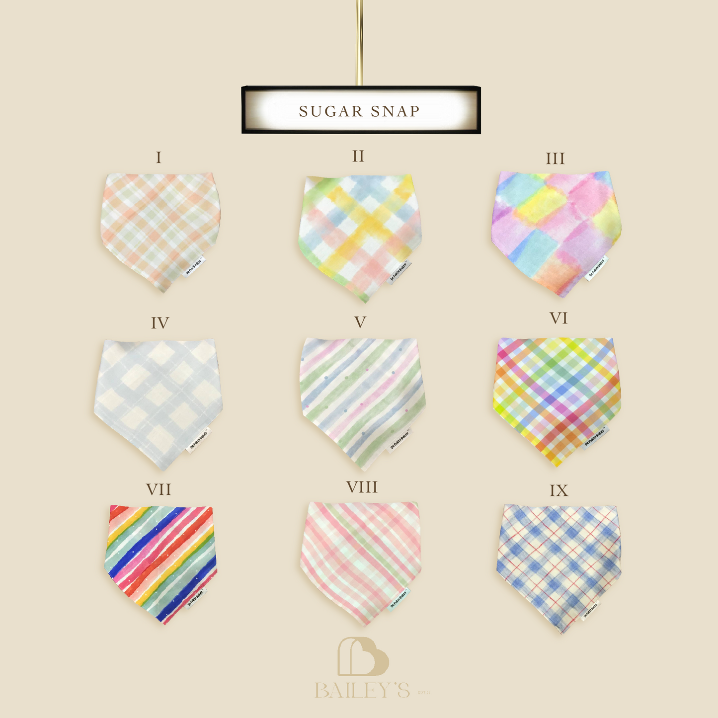 PET BIBS FOR MEDIUM/LARGE BREEDS (SUGAR SNAP-NEW ARRIVAL)