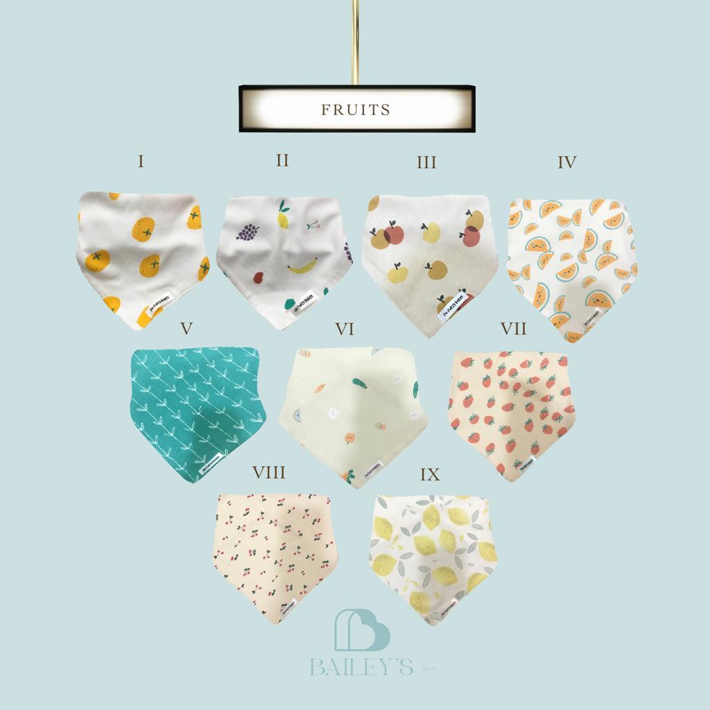PET BIBS FOR MEDIUM/LARGE BREEDS (FRUITS)