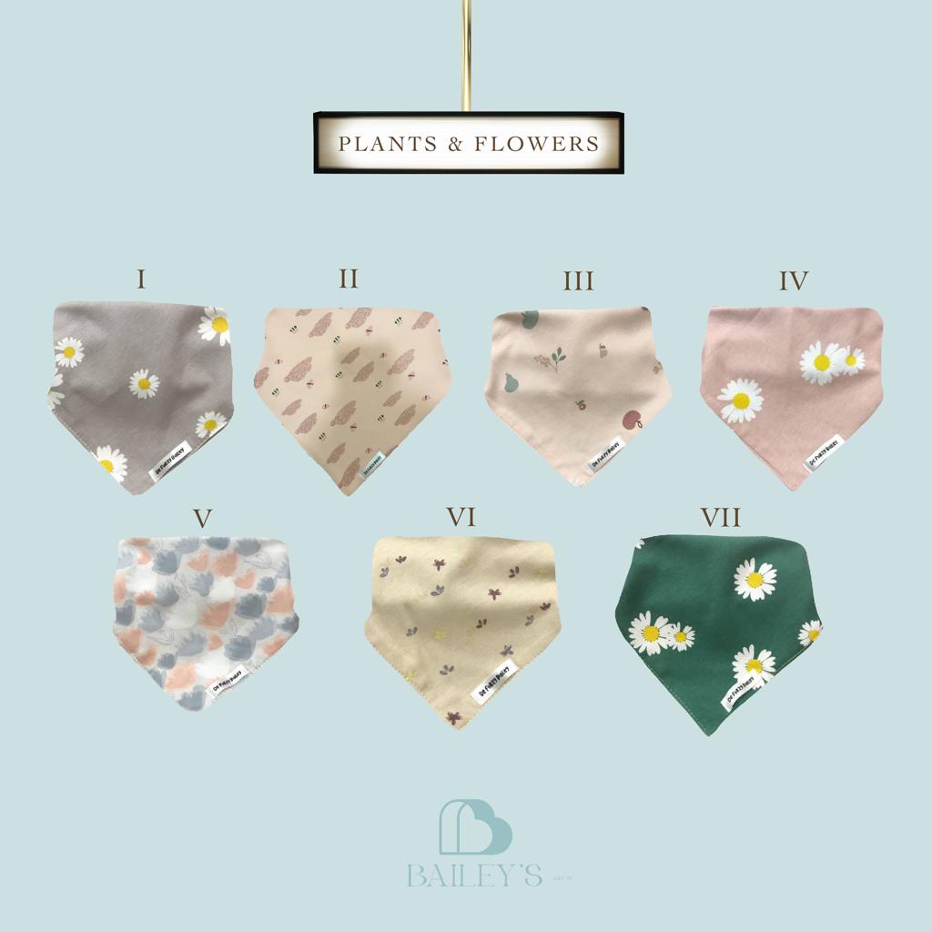 PET BIBS FOR MEDIUM/LARGE BREEDS (PLANTS & FLOWERS)