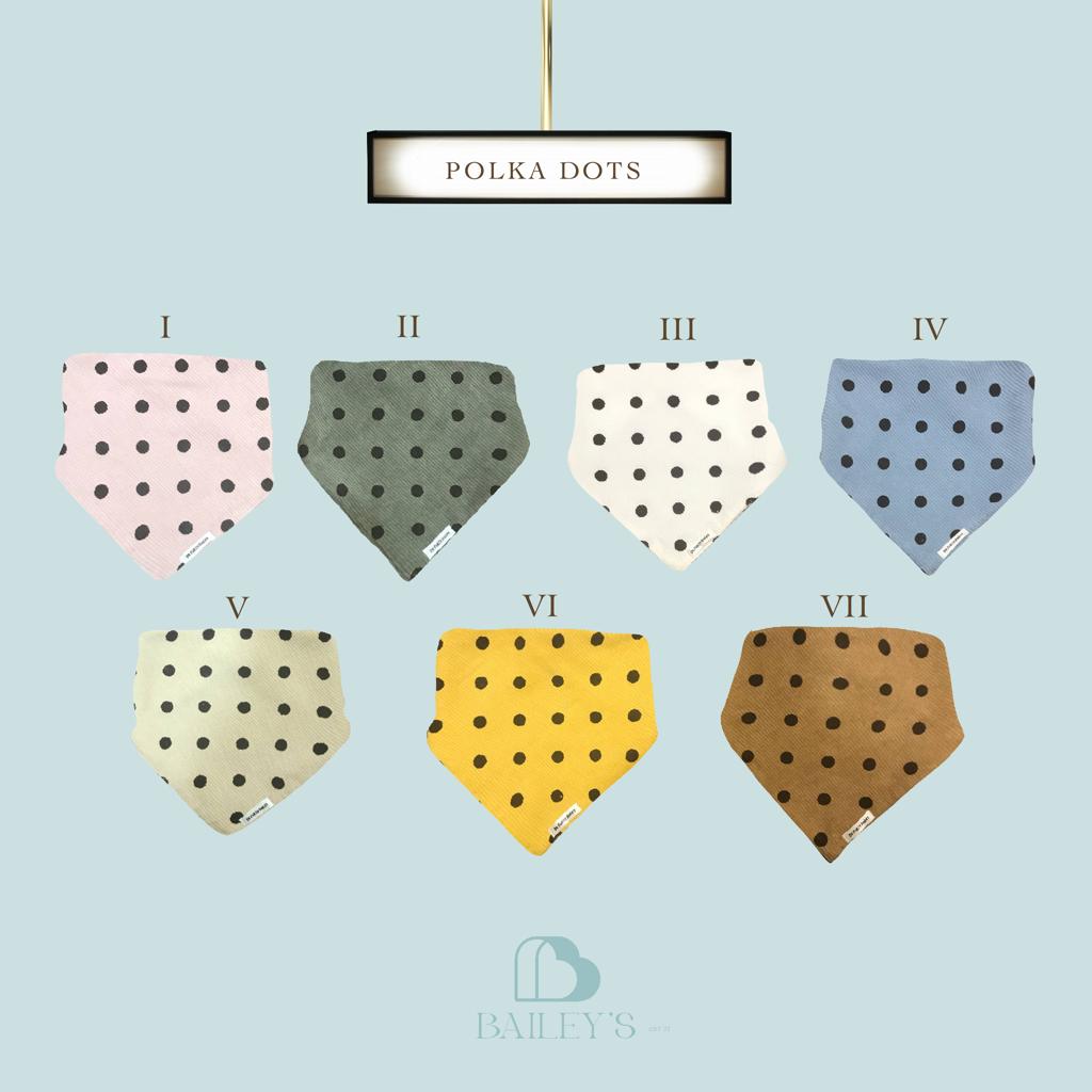 PET BIBS FOR MEDIUM/LARGE BREEDS (POLKA DOTS)