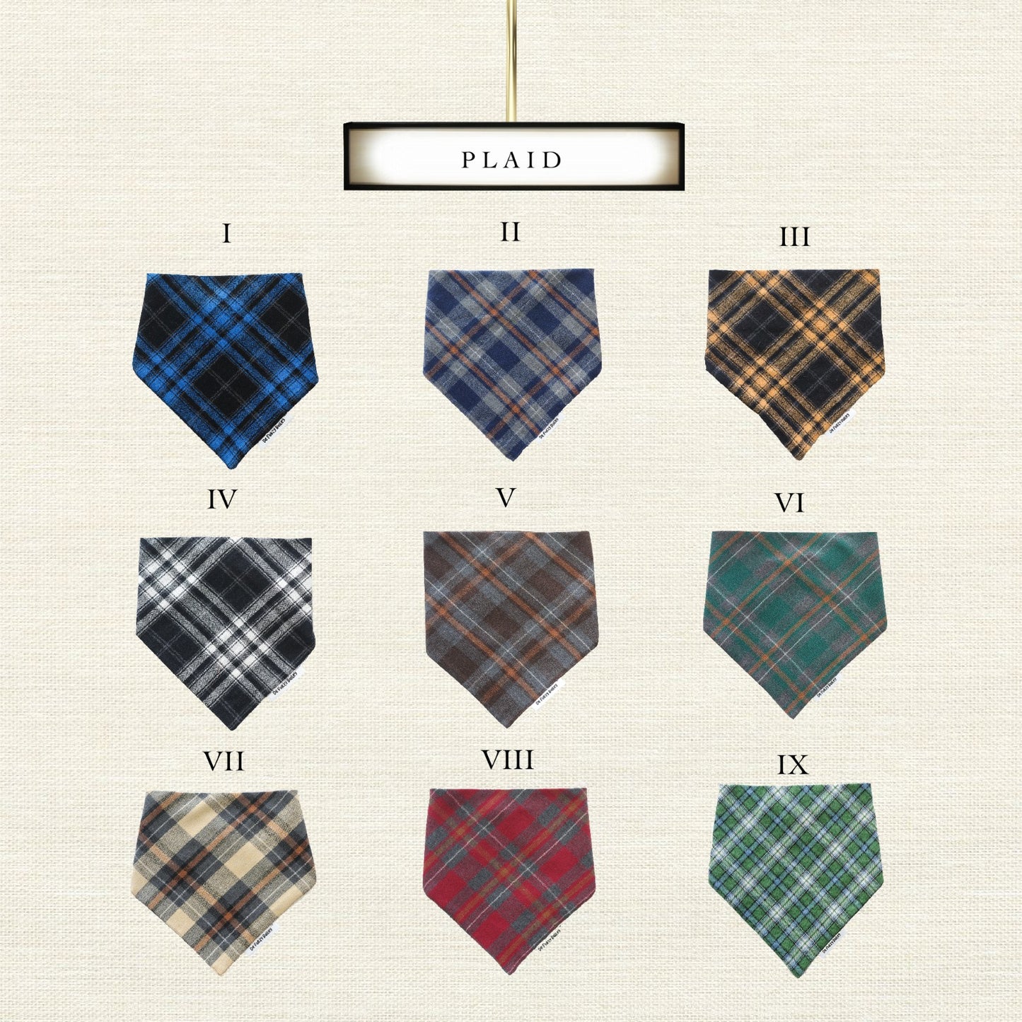 ᴘᴇᴛ ʙɪʙꜱ FOR MEDIUM/LARGE BREEDS (PLAID - NEW ARRIVAL)