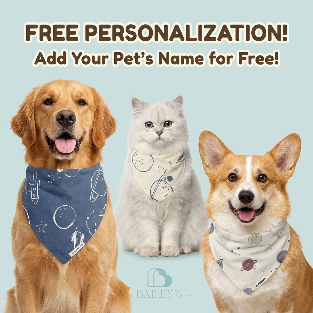 PET BIBS FOR MEDIUM/LARGE BREEDS  (SPACESHIPS)