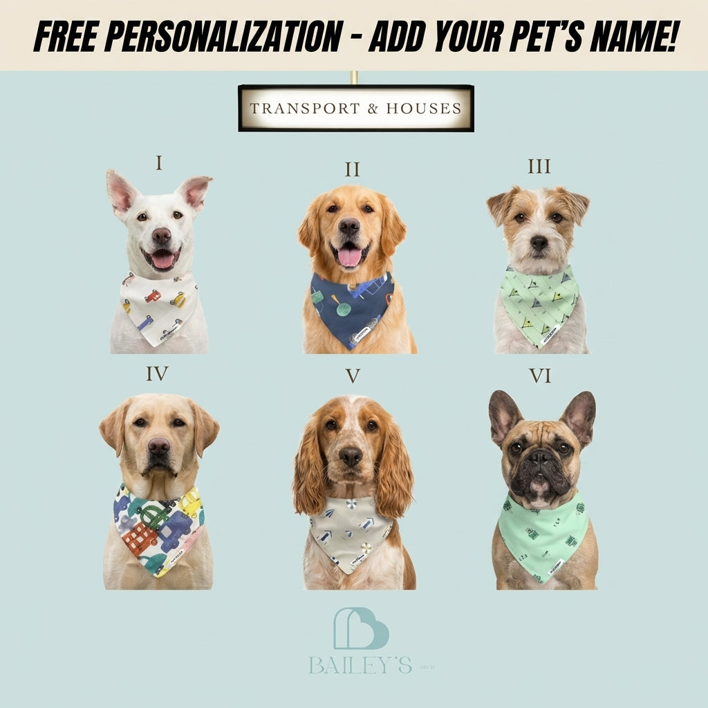 PET BIBS FOR MEDIUM/LARGE BREEDS  (TRANSPORT & HOUSES)