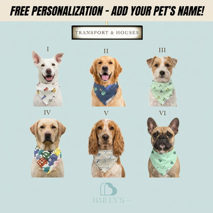 PET BIBS FOR MEDIUM/LARGE BREEDS  (TRANSPORT & HOUSES)