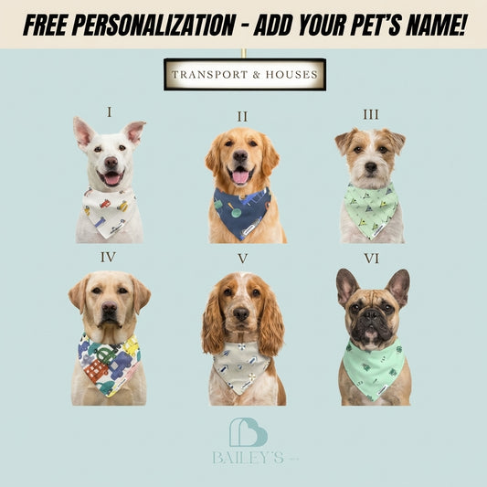PET BIBS FOR MEDIUM/LARGE BREEDS  (TRANSPORT & HOUSES)